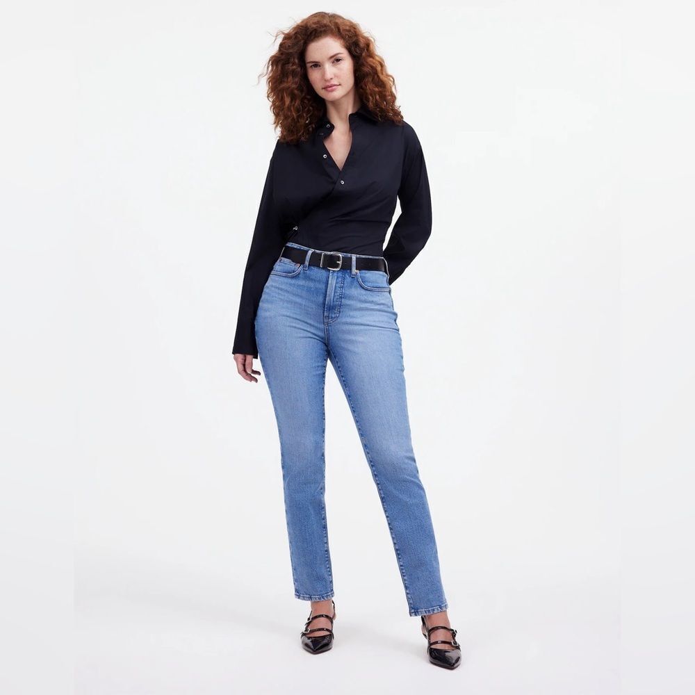 Madewell The Curvy Perfect Vintage Jean Lightwash Blue Sz 26 Straight Leg cotton